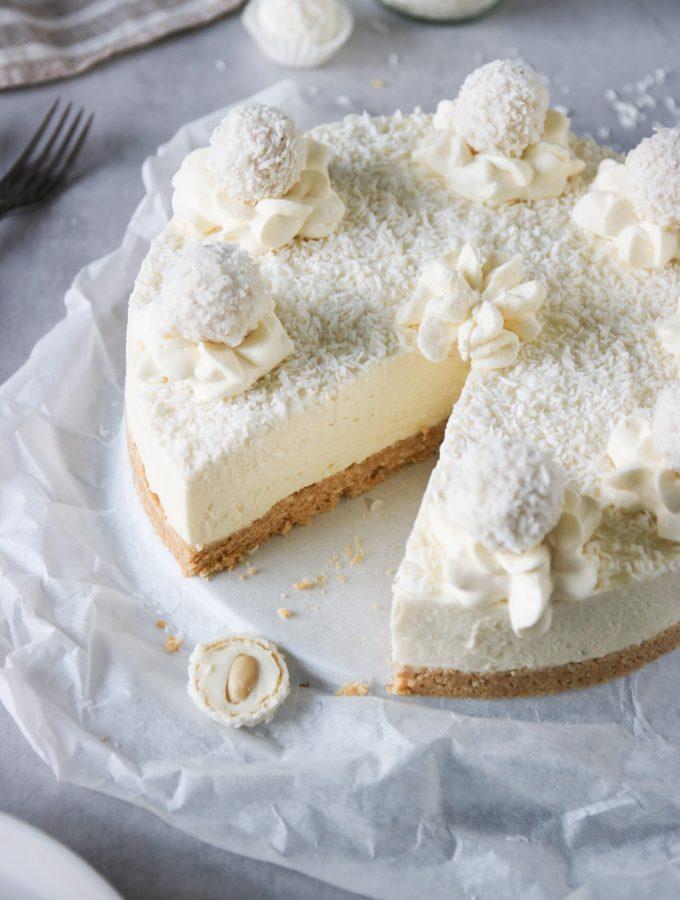 NO-BAKE RAFFAELLO CHEESECAKE