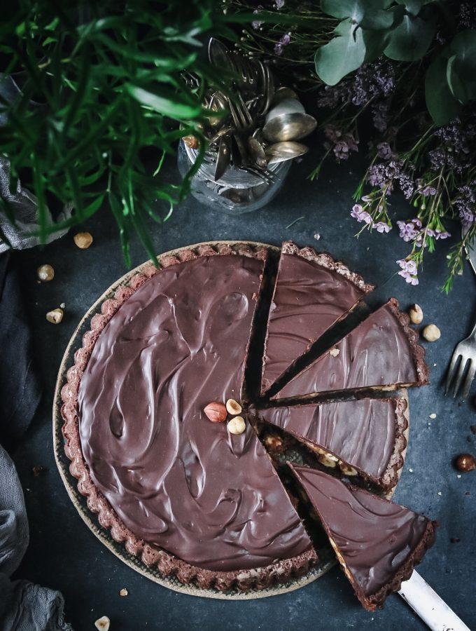 Choklad- och hasselnötskaka