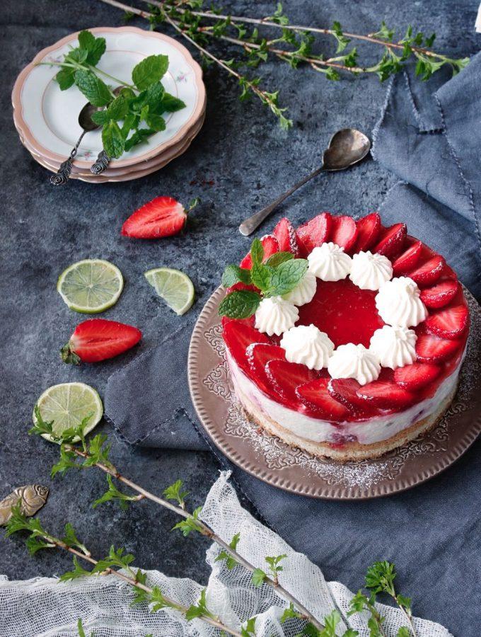 GODASTE NO-BAKE JORDGUBBS­CHEESECAKE